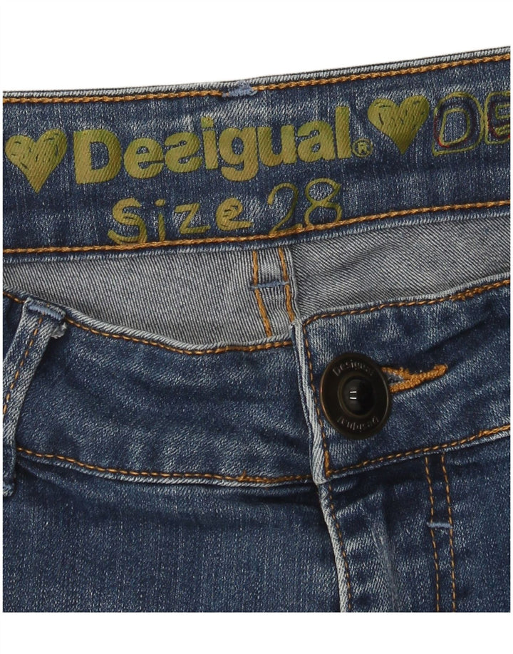 Blugi skinny pentru femei Desigual W28 L27 Albastru