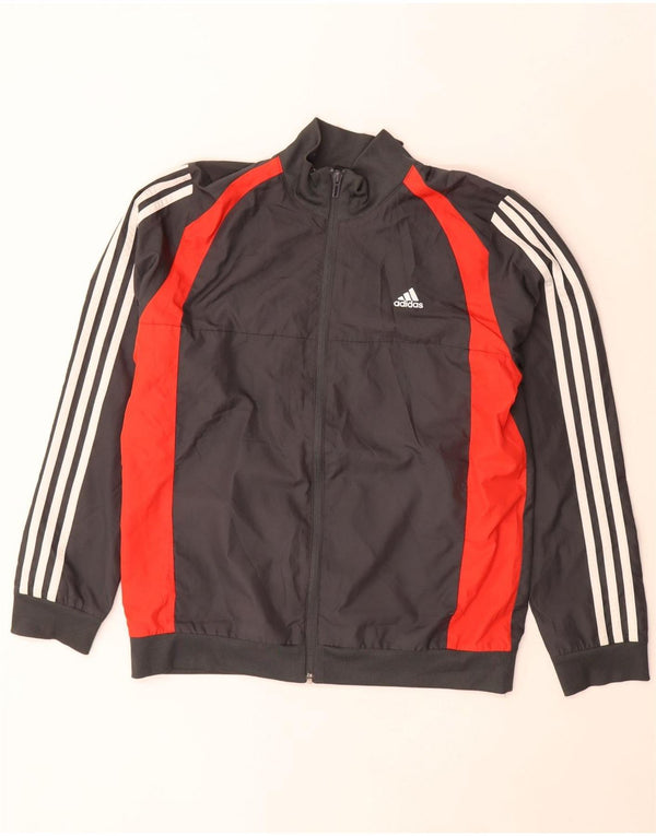 Jachetă de trening pentru băieți Adidas 13-14 ani, negru, poliester