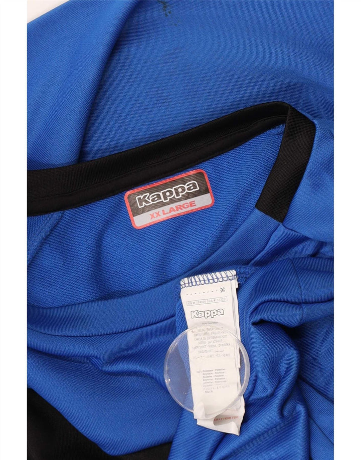 Pulover grafic pentru bărbați Kappa, 2XL, poliester color bloc, albastru