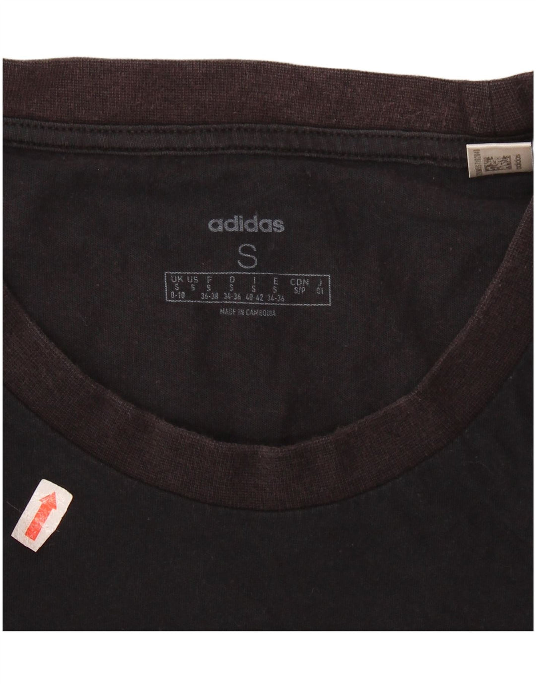 Tricou grafic ADIDAS pentru femei Top UK 8/10 Small Black Bumbac