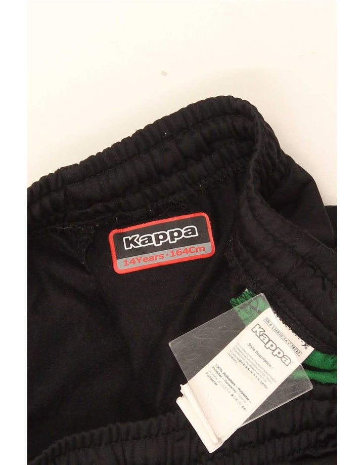 Kappa Băieți Pantaloni Grafic Trening Pantaloni Joggeri 13-14 Ani Poliester Negru