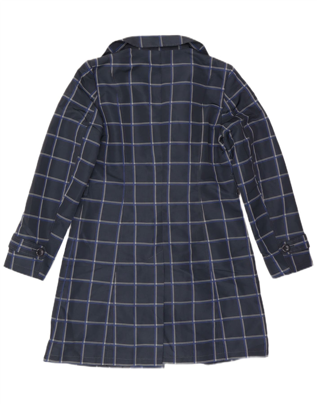 Trenci pentru femei Marks & Spencer UK 10 Mic din poliester cu carouri bleumarin