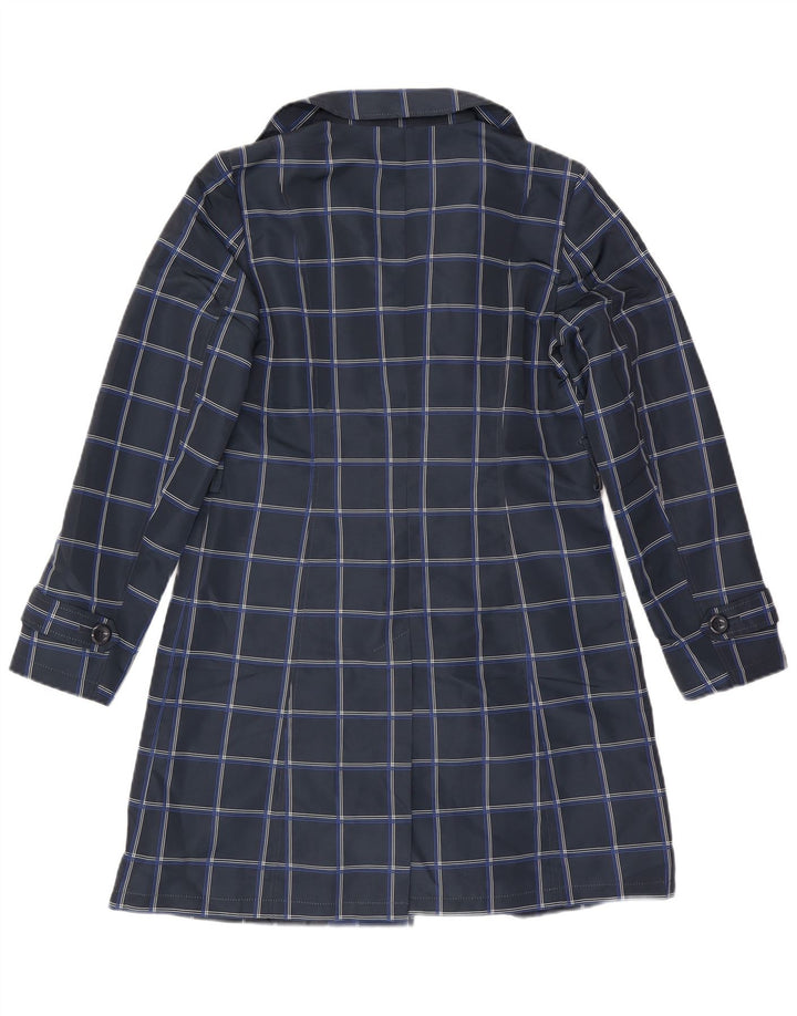Trenci pentru femei Marks & Spencer UK 10 Mic din poliester cu carouri bleumarin
