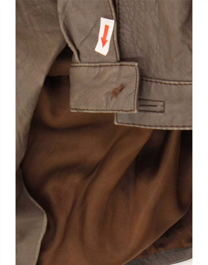 Geacă de piele vintage pentru femei IT 48 XL maro