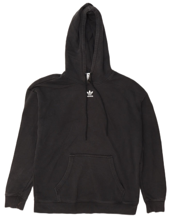 Pulover supradimensionat pentru femei Adidas UK 8 Bumbac gri mic