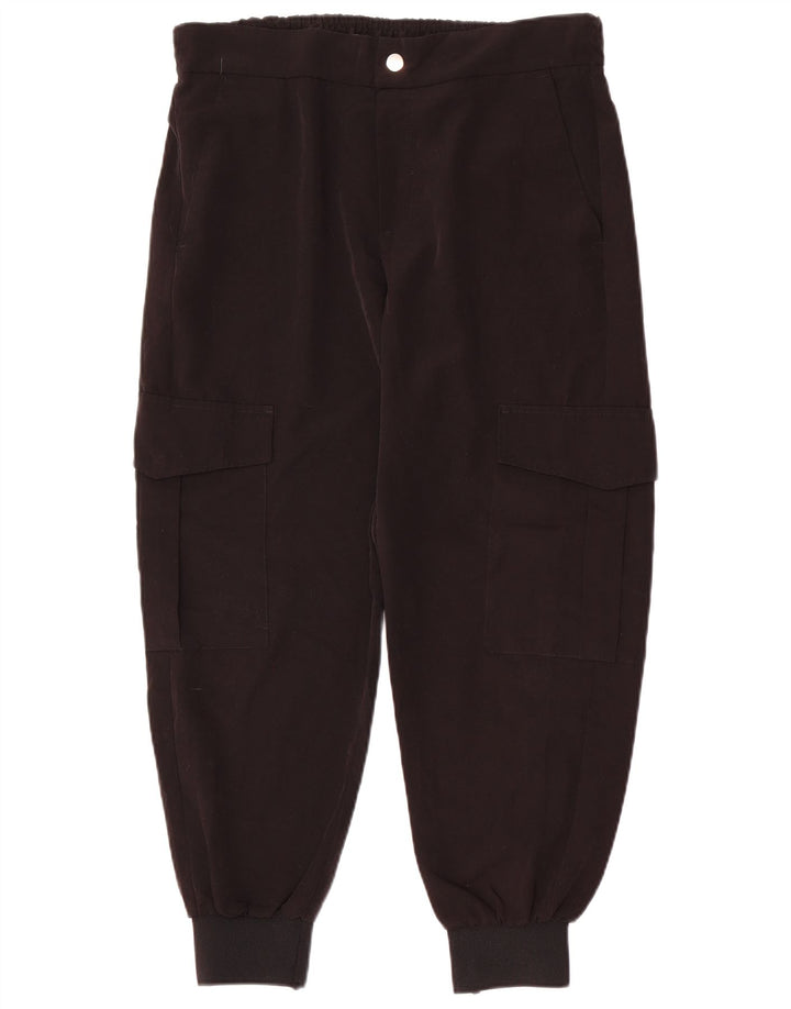 Pantaloni de jogging pentru femei ZARA Pantaloni cargo mari W3 poliester negru