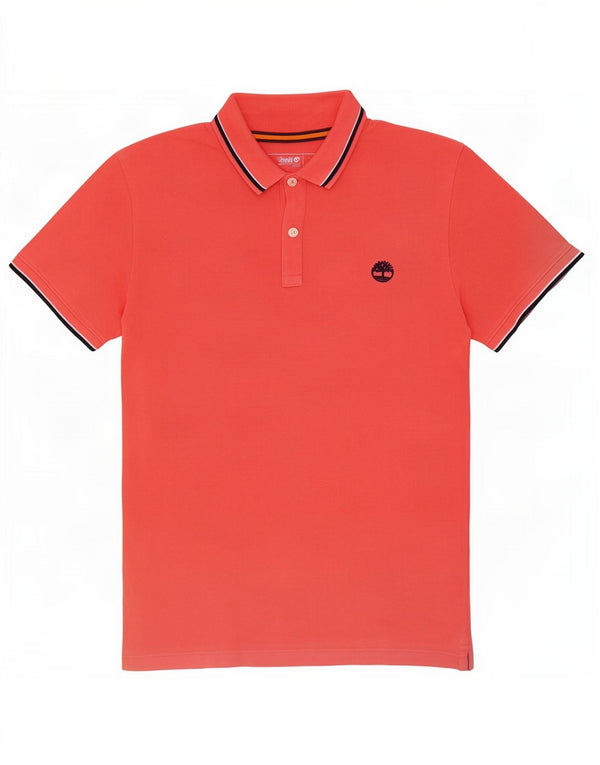Tricou polo Timberland Slim Fit pentru bărbați, bumbac roz mediu