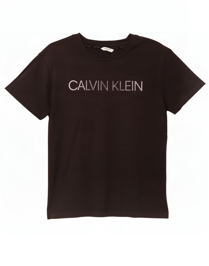 Tricou grafic Calvin Klein pentru bărbați Top mediu negru
