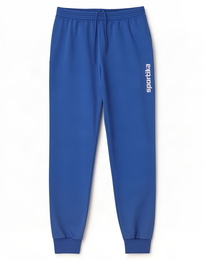 Pantaloni de trening vintage pentru bărbați cu grafică Joggeri mari, albastru, poliester
