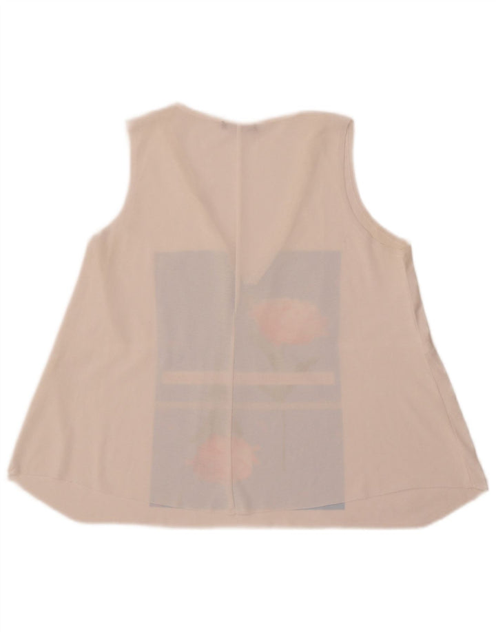 Top cu vestă grafică pentru femei Zara UK 10 Small White Floral