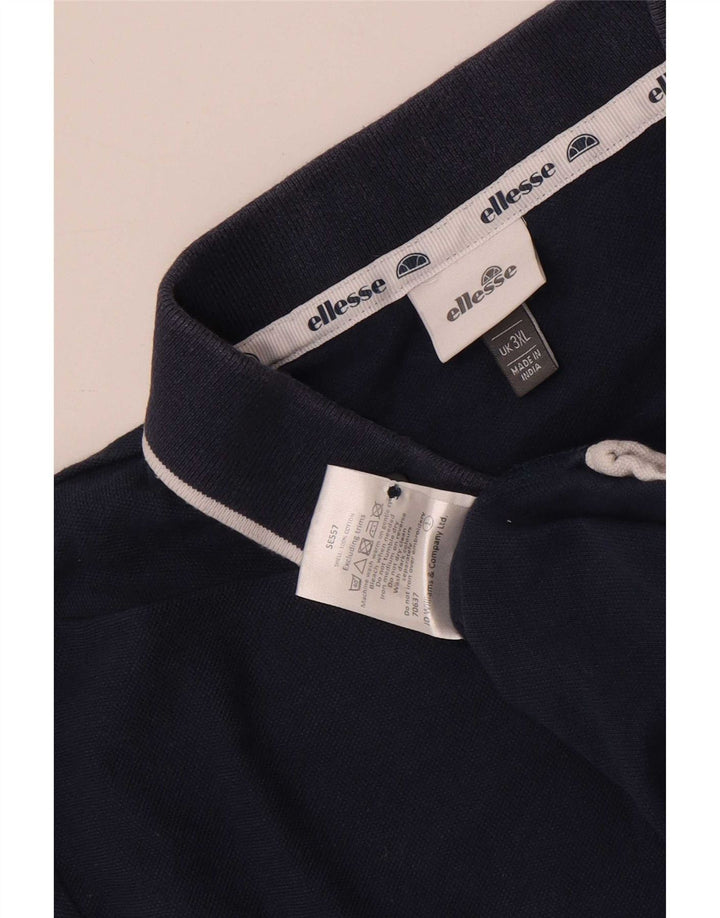 Tricou polo pentru bărbați Ellesse 3XL, bumbac bleumarin