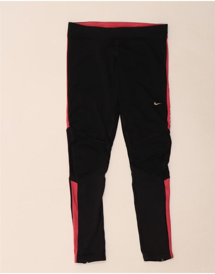 Leggings Nike Dri Fit pentru femei UK 12 Medium Black Colorblock Poliester