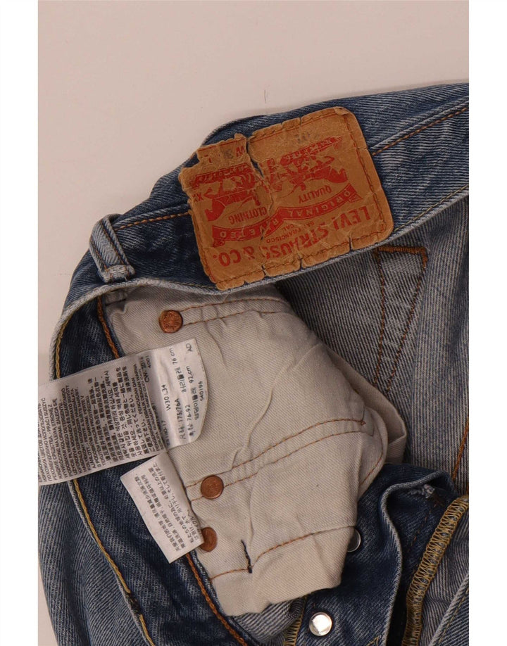 Blugi drepți distressed pentru bărbați Levi's L30 L34 Bumbac albastru