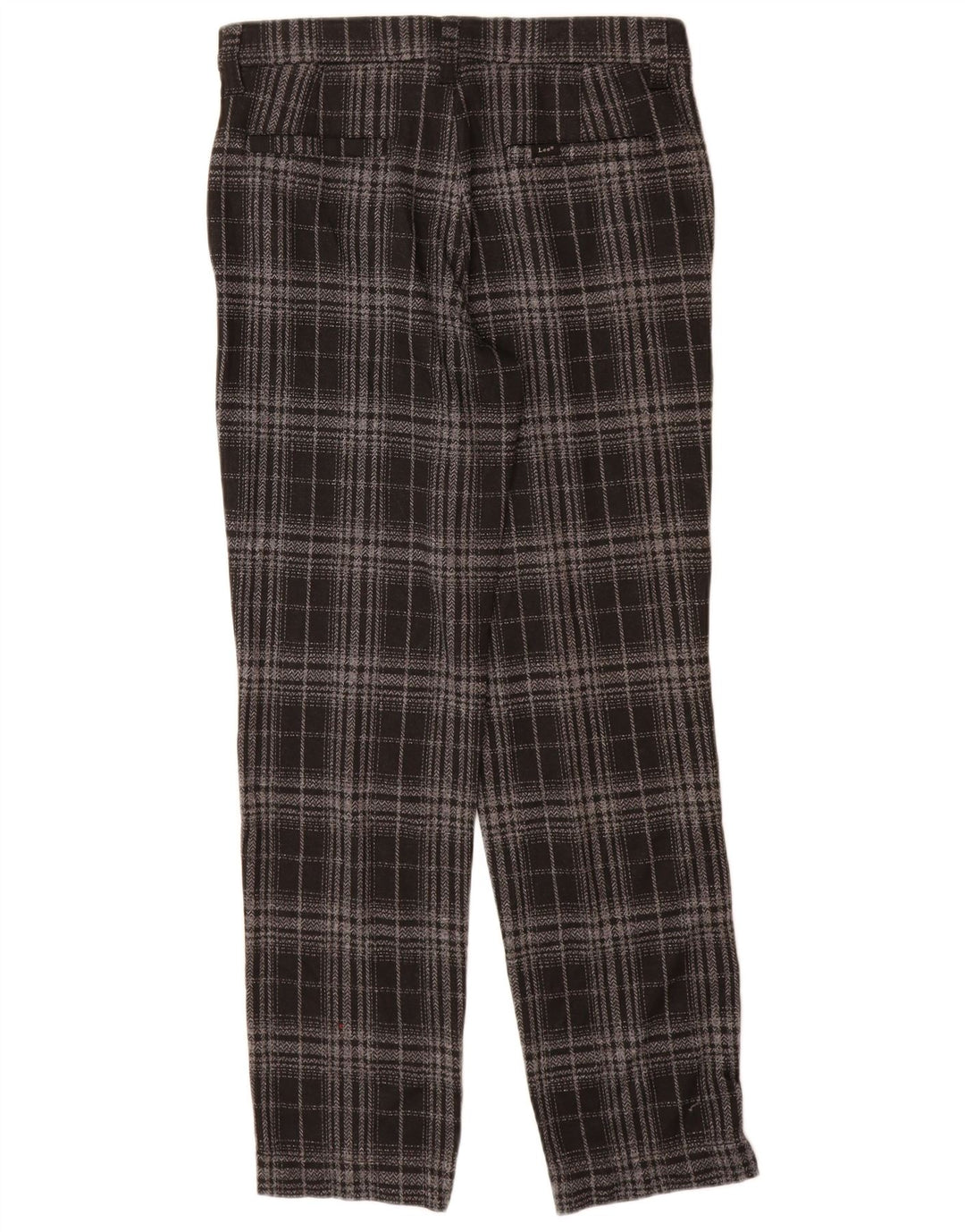 Pantaloni chino pentru femei Lee US 10 Large W30 L30 Poliester cu check negru