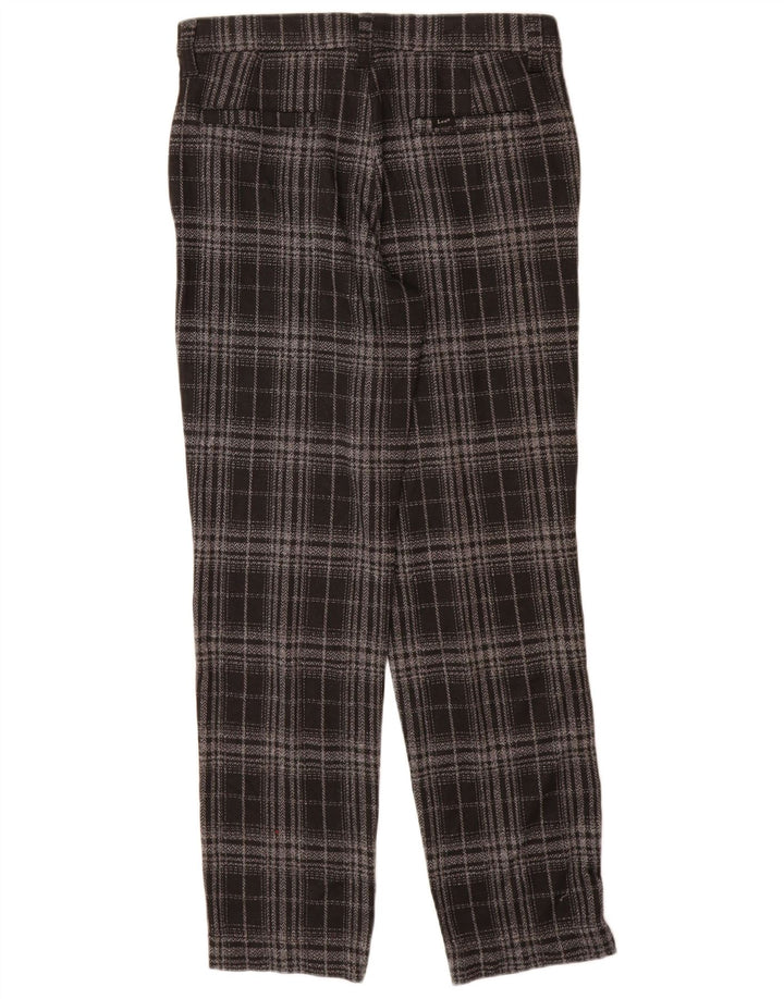 Pantaloni chino pentru femei Lee US 10 Large W30 L30 Poliester cu check negru