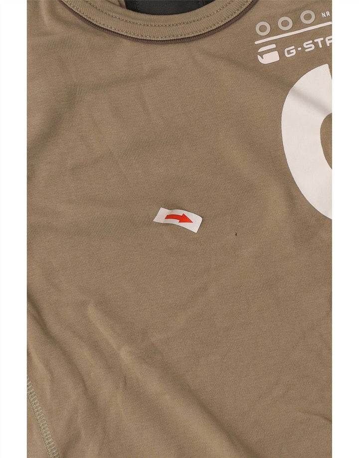 Tricou grafic pentru bărbați G-Star Top mic din bumbac kaki