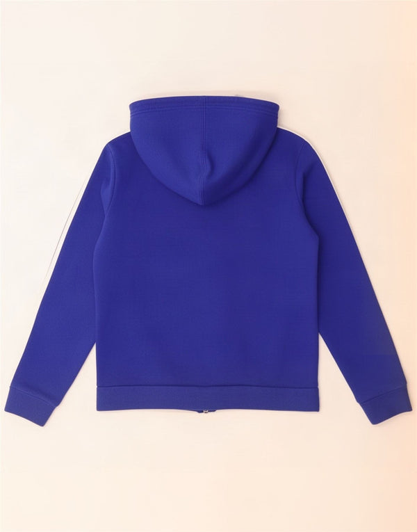 Pulover Adidas pentru băieți, cu fermoar, 9-10 ani, albastru, bumbac color bloc