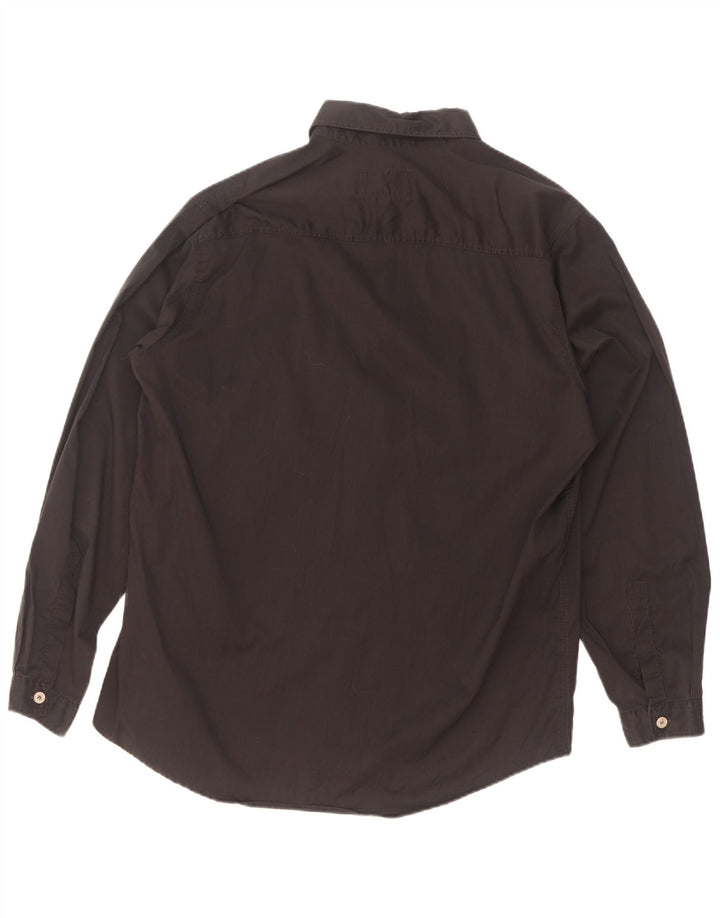 Cămașă pentru bărbați Armani Jeans, bumbac mediu negru
