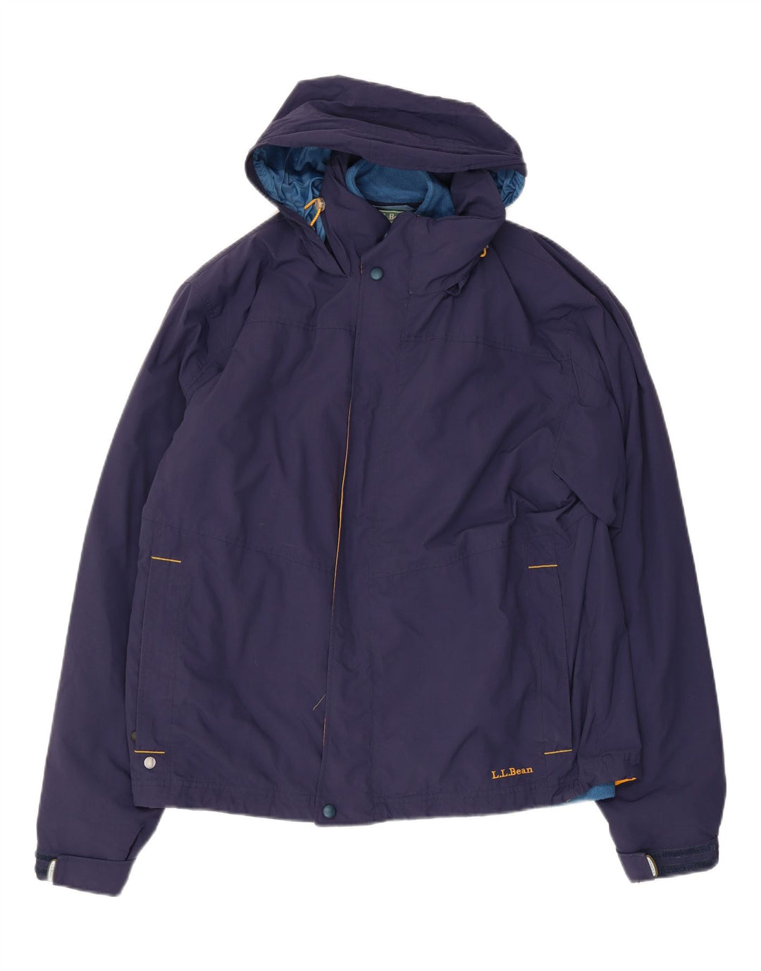 Jachetă de vânt pentru bărbați L.L.Bean, cu glugă, UK 38, mediu, bleumarin, poliester