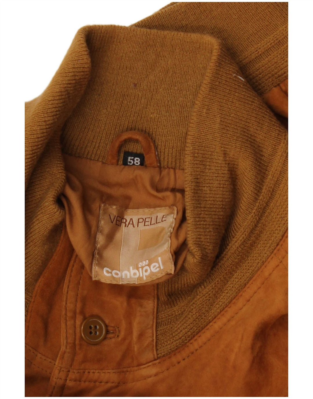 CONBIPEL Bomber de piele intoarsa pentru barbati IT 58 2XL din piele maro