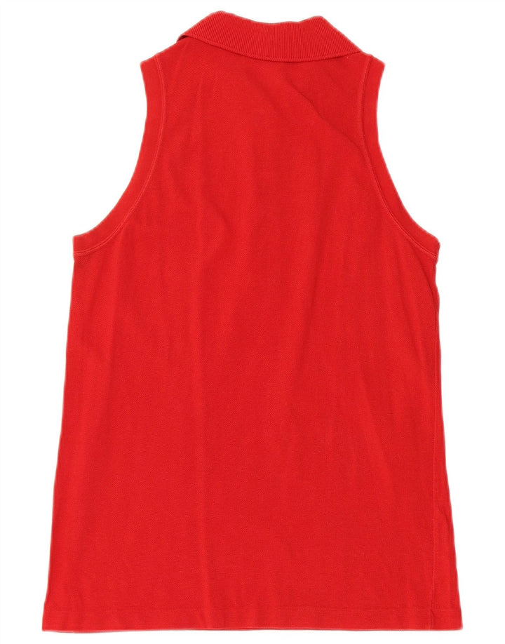 Tricou polo fără mâneci pentru femei Lacoste Mărimea 38 bumbac roșu mediu