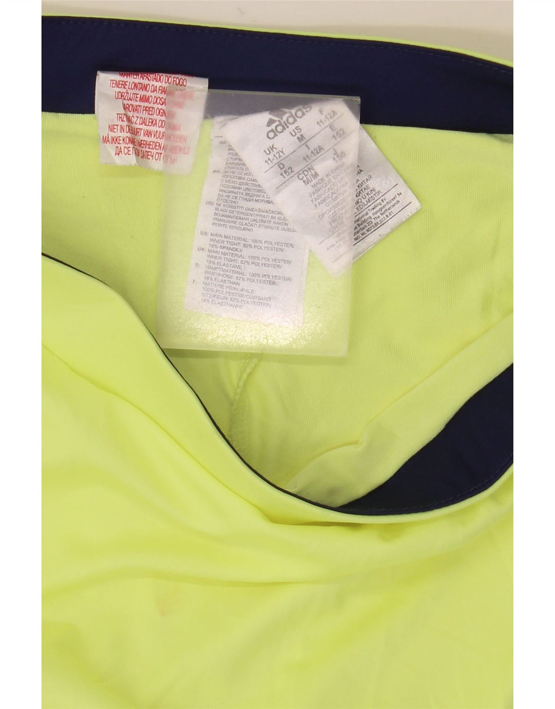 Adidas Fete Climalite Skort 11-12 ani Galben Poliester Colorblock
