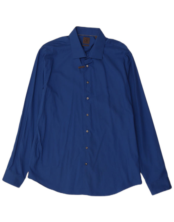 Cămașă pentru bărbați Calvin Klein Mărimea 44 17 1/2 XL Albastru Bumbac