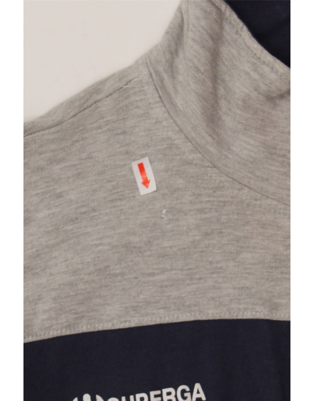 SUPERGA Womens Tracksuit Top Jacket UK 16 Large Grey Colourblock Cotton Vintage Superga and Second-Hand Superga from Messina Hembry 