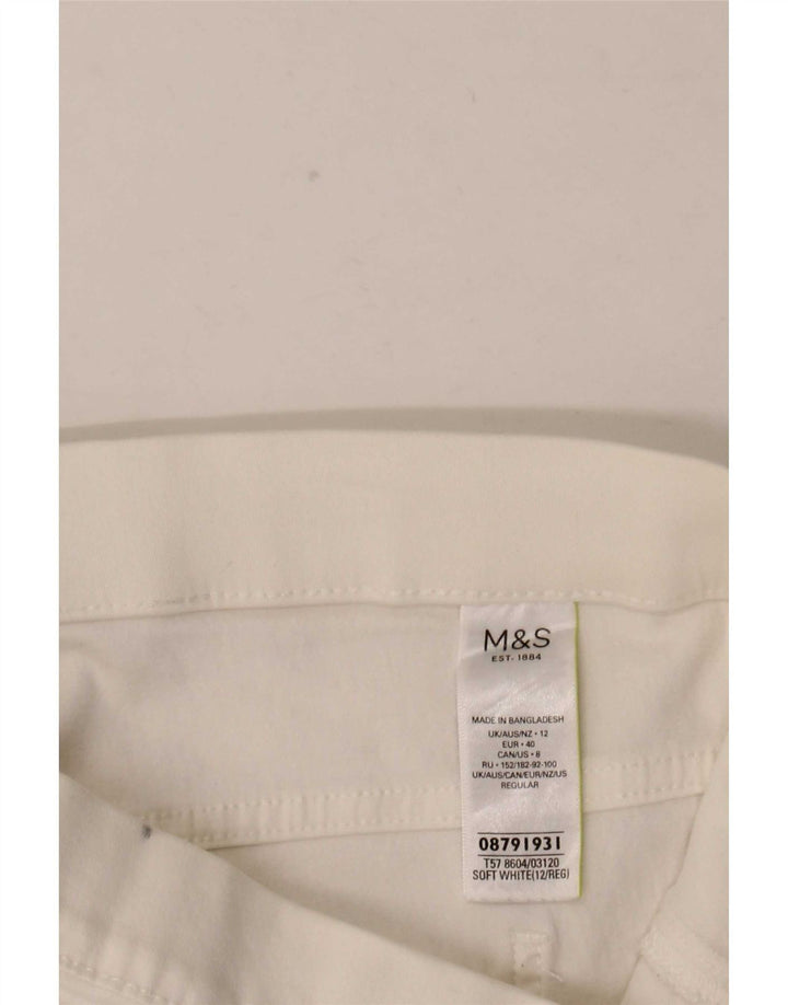 Blugi jegging pentru femei Marks & Spencer UK 12 Medium L32 L28 Bumbac alb
