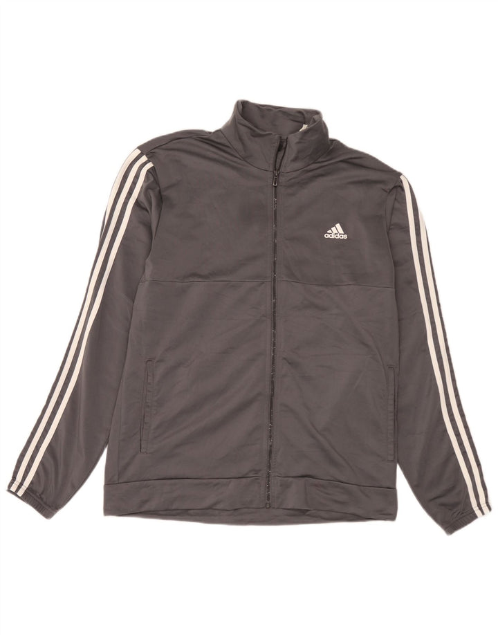 Jachetă de trening pentru bărbați Adidas, mare, gri din poliester