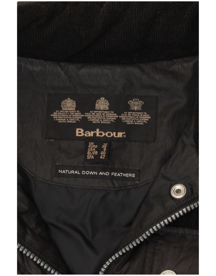 Palton căptușit pentru femei Barbour UK 12, bumbac mediu negru