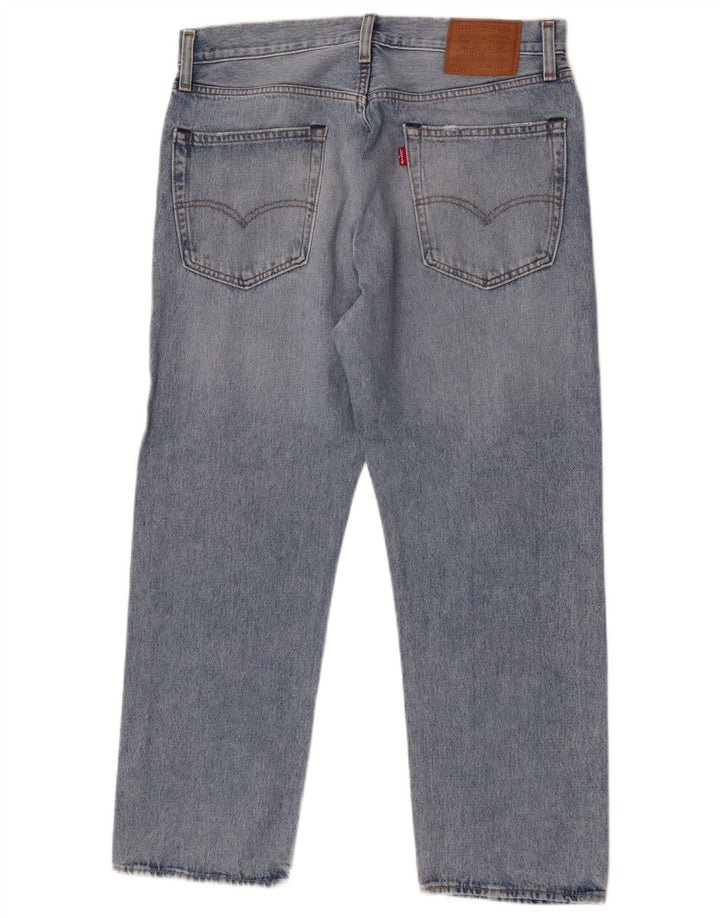Blugi drepti pentru bărbați LEVI'S 551 W33 L27 Bumbac albastru