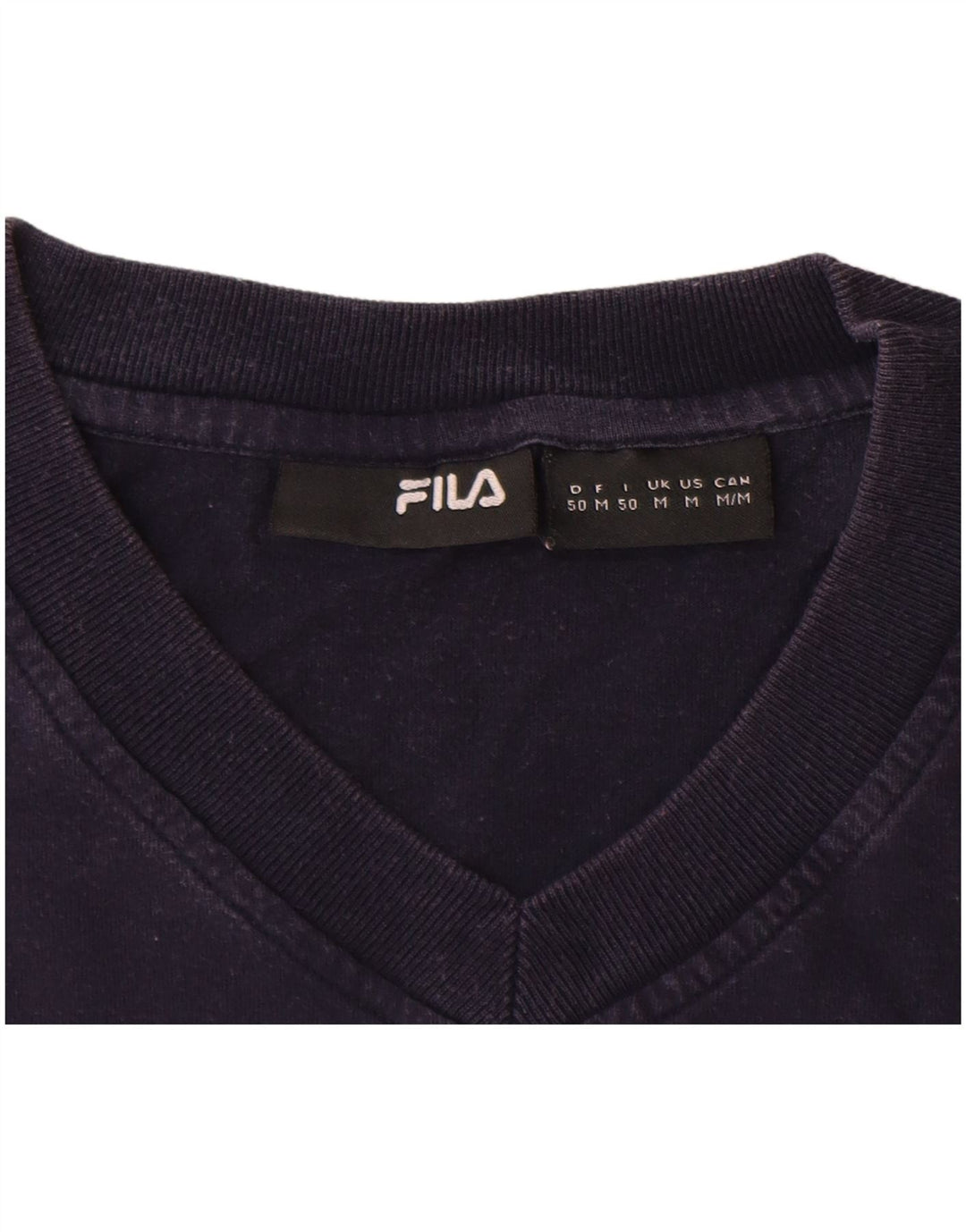 Tricou cu grafică pentru bărbați FILA Top mediu din bumbac bleumarin