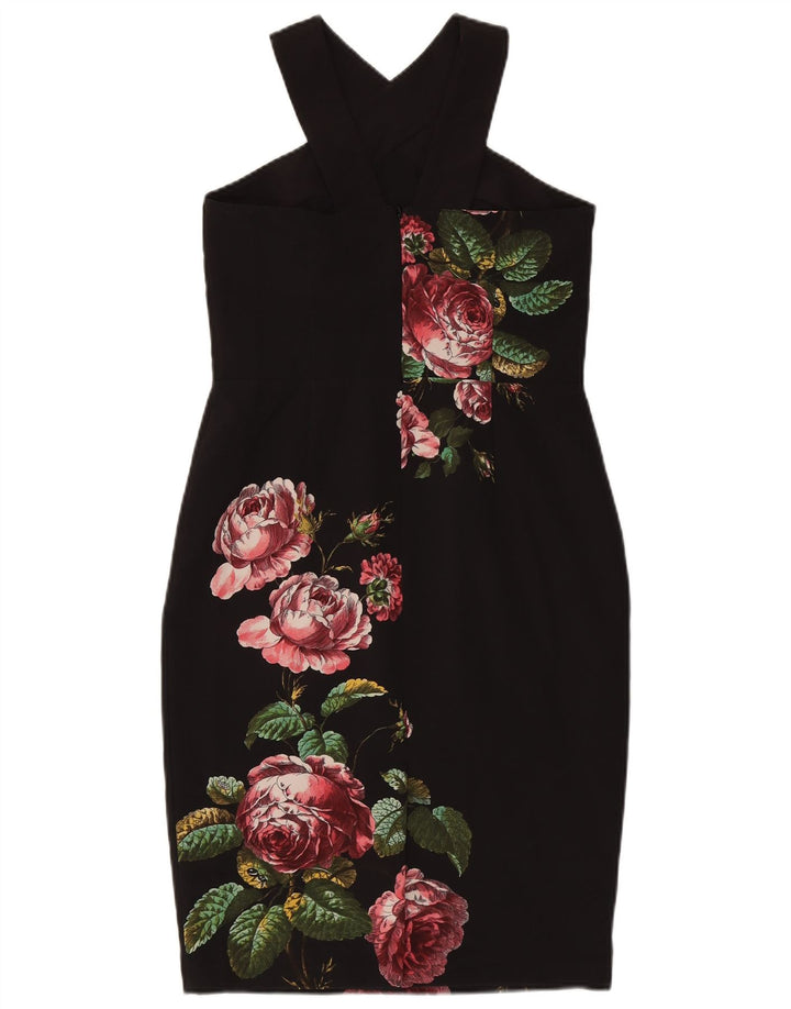 Oasis Rochie Halter pentru femei UK 12 Medium Black Floral Poliester