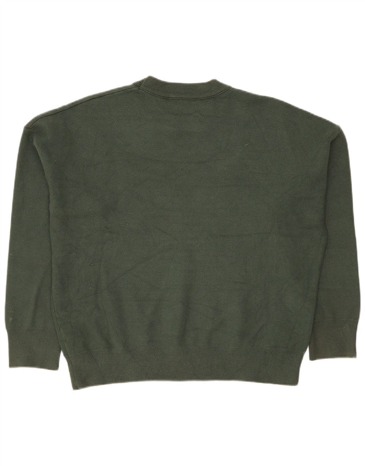 Pulover pentru bărbați Zara, cu decolteu, viscoză, verde mediu