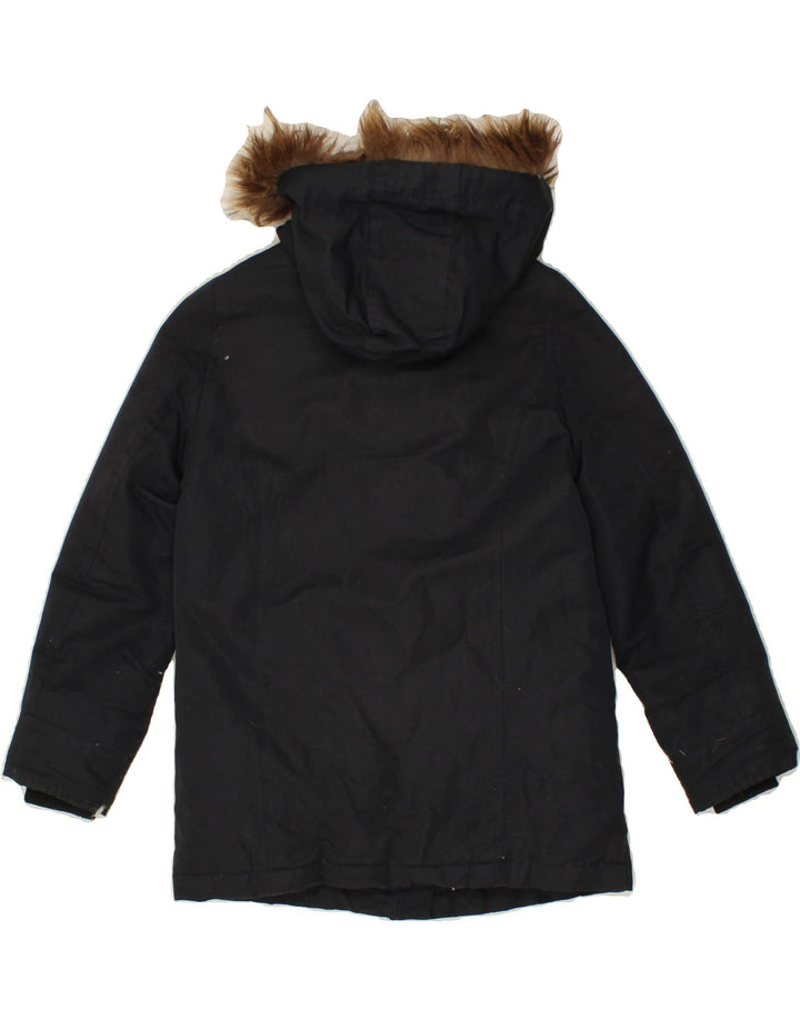 REFRIGIWEAR Girls Hooded Padded Jacket 9-10 Years Navy Blue Polyester Vintage Refrigiwear and Second-Hand Refrigiwear from Messina Hembry 