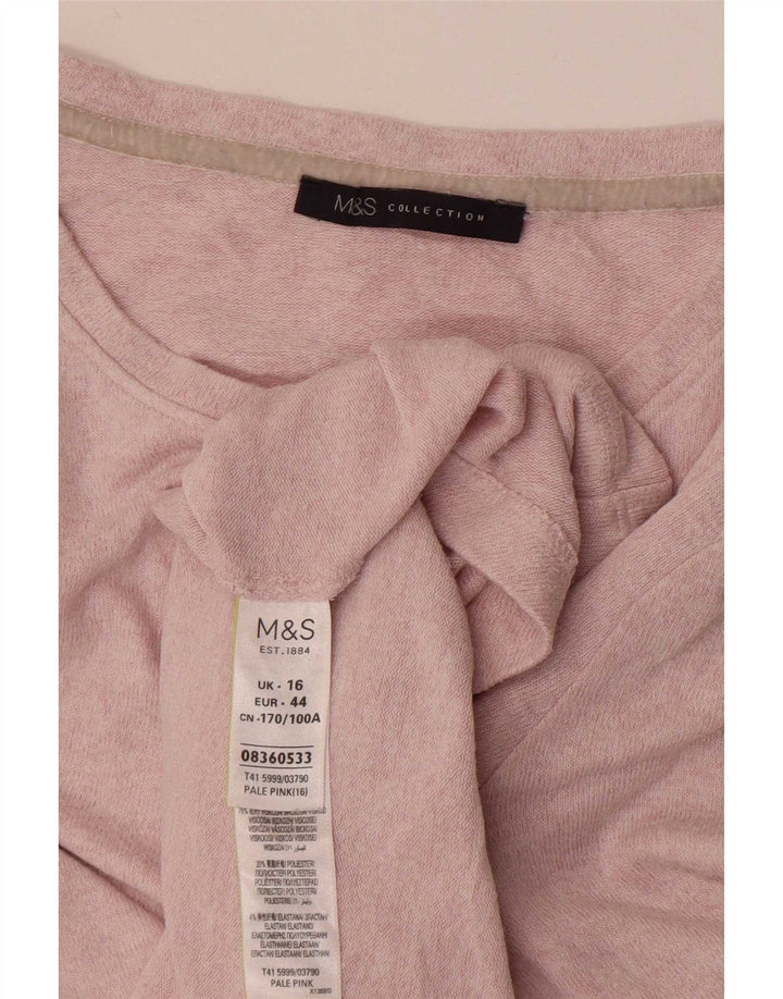 Tricou pentru femei Marks & Spencer Top UK 16 Large Pink Viscose