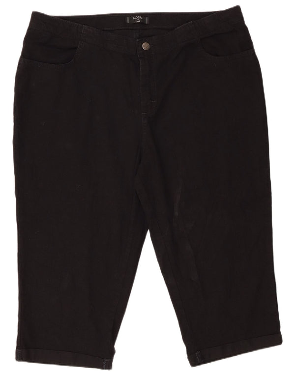 Pantaloni Capri drepti pentru femei Lee US 18 2XL W38 Bumbac negru