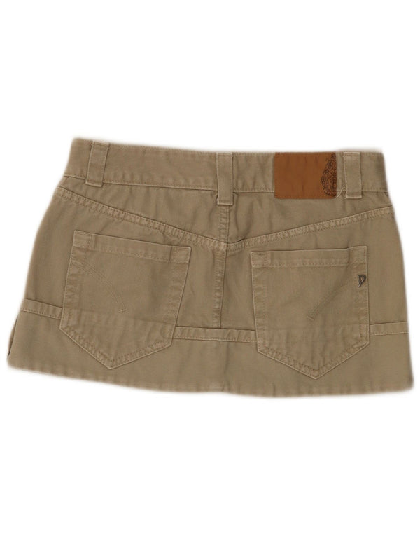 Dondup Mini Fusta Denim Vopsită Îmbrăcăminte W28 Bumbac Medium Kaki