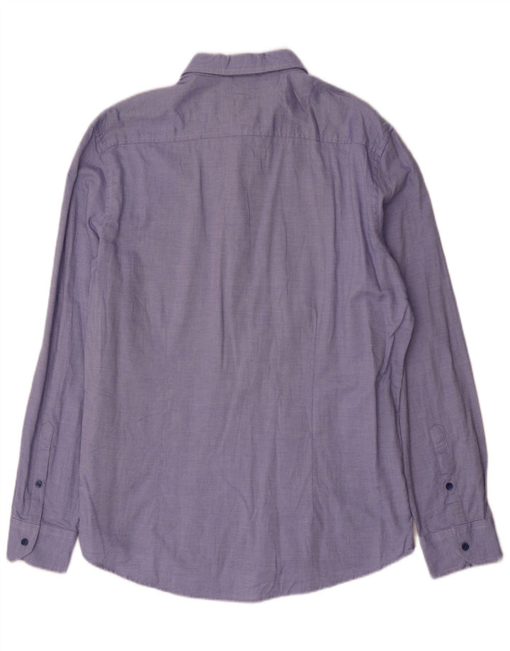Cămașă pentru bărbați Dack's Slim Fit XL, bumbac cu pete albastre