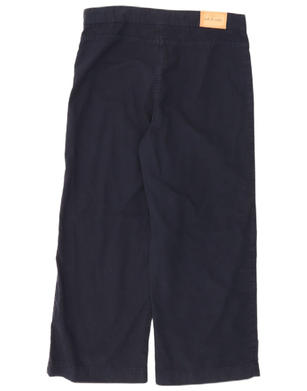 Indi & Cold Pantaloni tăiați pentru femei, cu tăiere lejeră, EU 42 Large W32 L24 Bleumarin