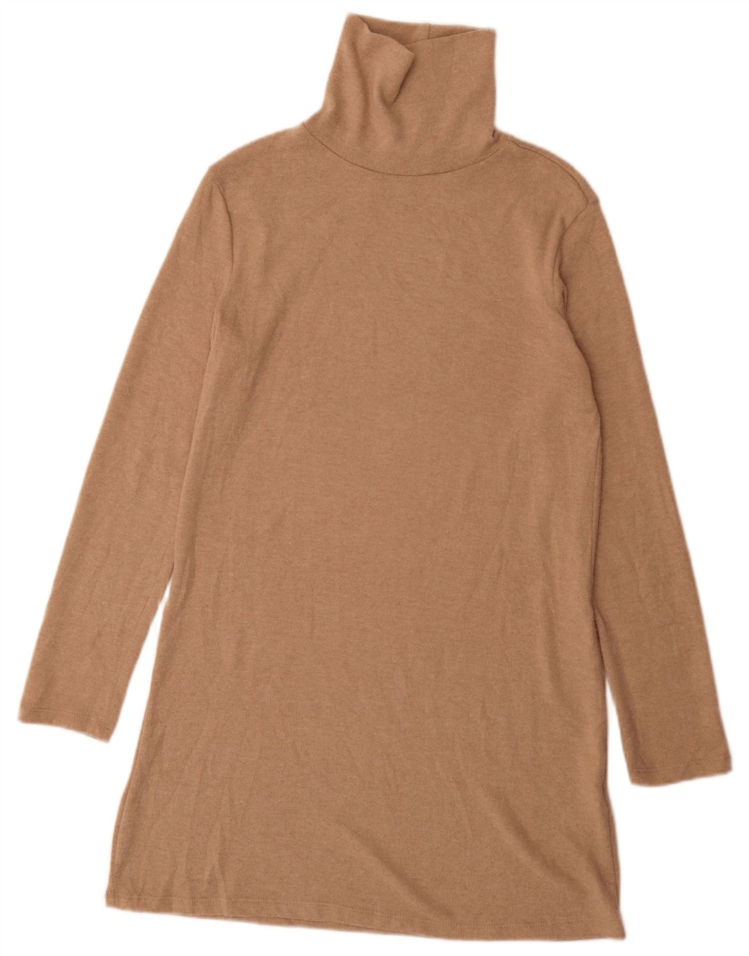 Rochie cu pulover cu gât rulat Zara pentru femei UK 8 Mic Maro Poliester