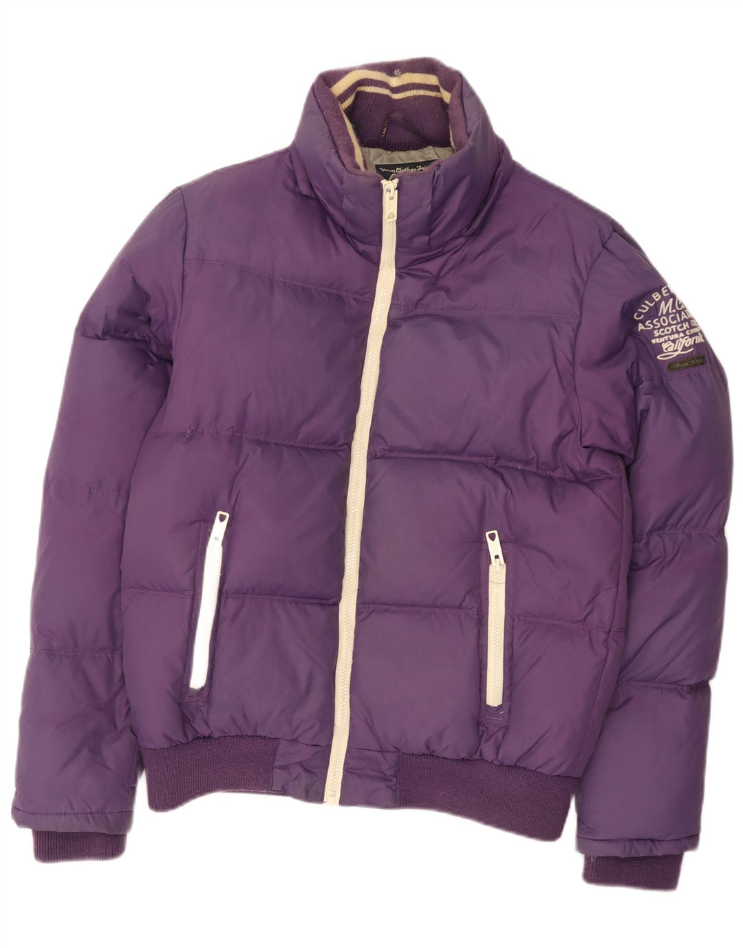 Jachetă căptușită pentru femei Scotch & Soda UK 14 Nailon violet mediu