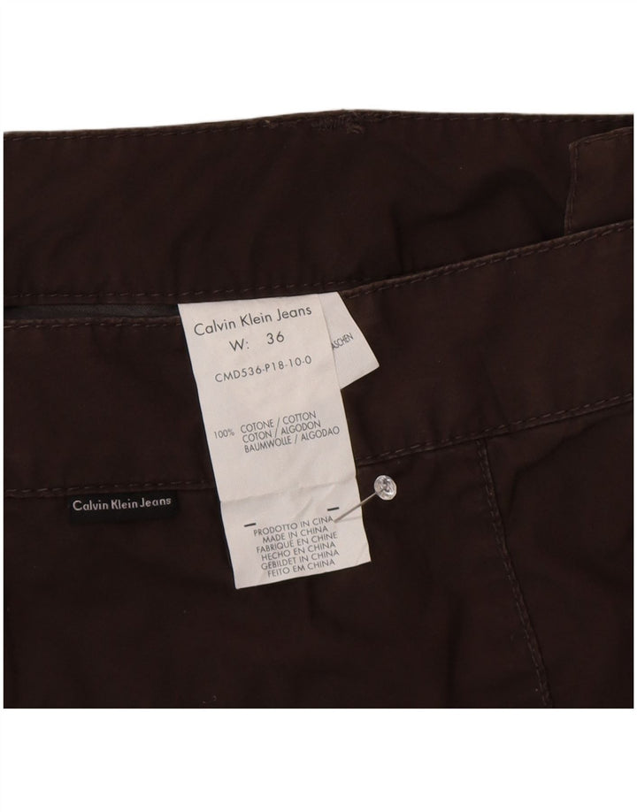 Pantaloni scurți chino pentru bărbați Calvin Klein W36, bumbac maro mare