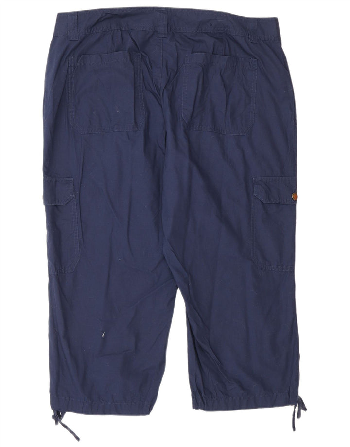 Pantaloni capri cargo pentru femei Chaps US 14 XL W36 L21 bleumarin bumbac