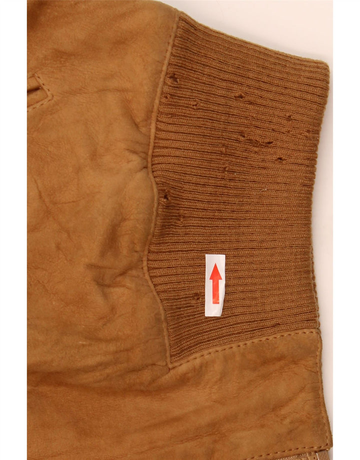 Jachetă bomber din piele intoarsa pentru barbati Arpel IT 52 XL din piele maro