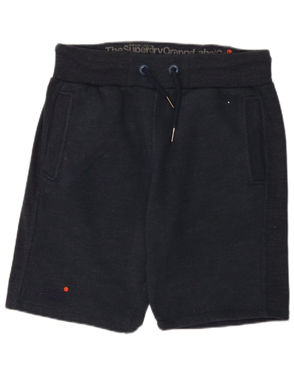 Pantaloni scurți sport Superdry pentru bărbați, slim fit, poliester mediu bleumarin