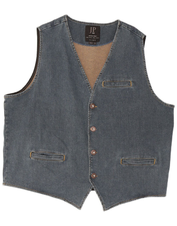 JP 1880 Vestă de blugi pentru bărbați, bumbac albastru 4XL