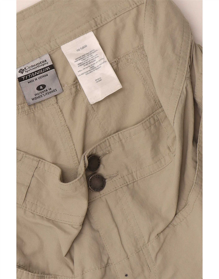 Pantaloni scurți cargo Columbia Titanium pentru femei US 4 Small W32 Nylon bej
