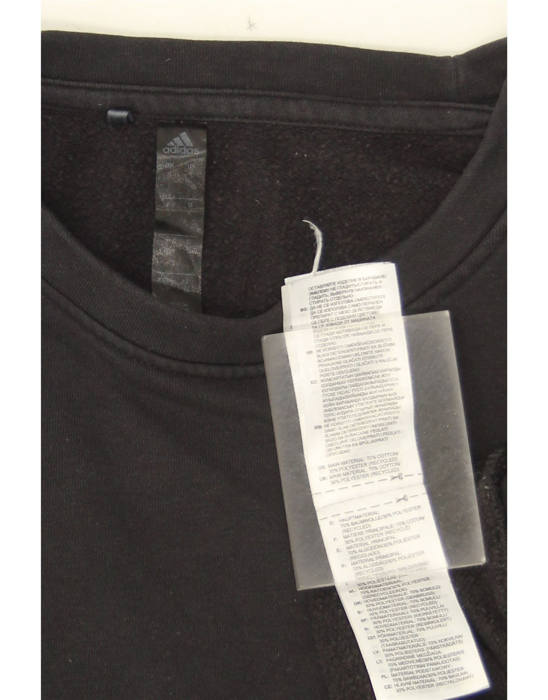 Hanorac grafic pentru bărbați Adidas Jumper mic, negru, bumbac